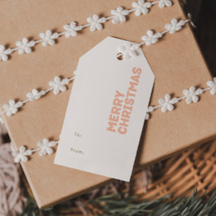 Vet Modern Vrolijk Kerstfeest tot cadeau Labels Cadeaulabel