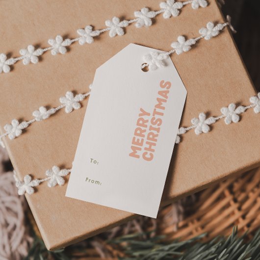Vet Modern Vrolijk Kerstfeest tot cadeau Labels Cadeaulabel