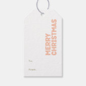 Vet Modern Vrolijk Kerstfeest tot cadeau Labels Cadeaulabel (Voorkant)