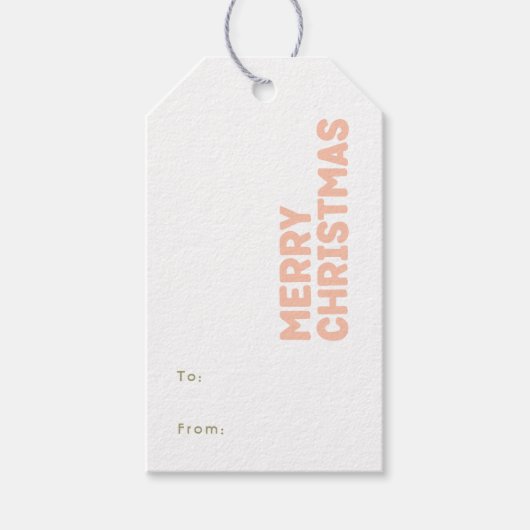 Vet Modern Vrolijk Kerstfeest tot cadeau Labels Cadeaulabel (Voorkant)