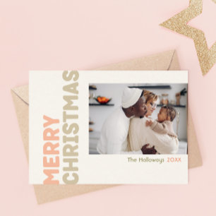 Vet Modern Vrolijk Kerstjaar in Review 4 Foto Feestdagenkaart