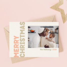 Vet Modern Vrolijk Kerstjaar in Review 4 Foto Feestdagenkaart