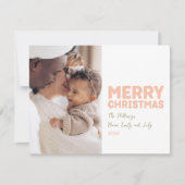 Vet Modern Vrolijk Kerstmis Een foto Feestdagenkaart (Voorkant)