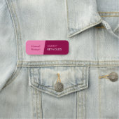 Vet Modern Vrouwelijk Roze Professioneel Bedrijf Naamplaatje (In situ)