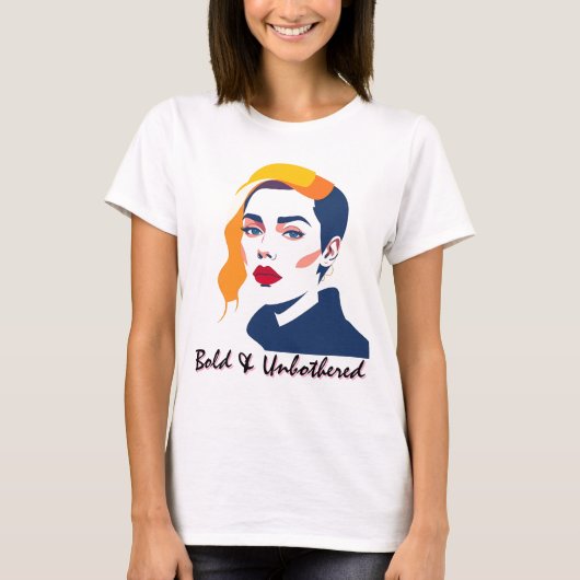 Vet modern vrouwenportret t-shirt (Voorkant)