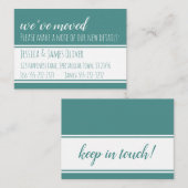 Vet, modern We hebben Kaarten verplaatst in Blauwg Visitekaartje (Voorkant / Achterkant)