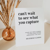 Vet Modern Weddenschap Wegwerpbaar Camerakeken Reclamebord Met Voetstuk