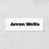 Vet Modern Zwart en Wit Mini Visitekaartje (Voorkant)