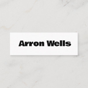 Vet Modern Zwart en Wit Mini Visitekaartje