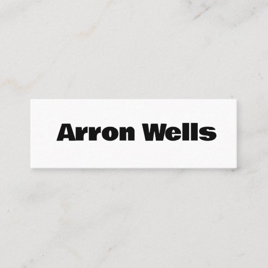 Vet Modern Zwart en Wit Mini Visitekaartje (Voorkant)