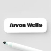 Vet Modern Zwart en Wit Naamplaatje (In situ)