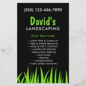 Vet & Modern Zwart & Groen Landscaping folder (Voorkant)