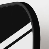 Vet, modern, zwart, wit bandpatroon, aangepaste te pickleball paddle (Links Detail)