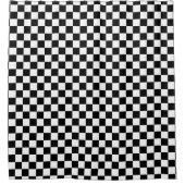 Vet Modern Zwart-wit Checkerboard Douchegordijn (Voorkant)