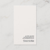 Vet Modern Zwart-Wit Gestreept Visitekaartje (Achterkant)