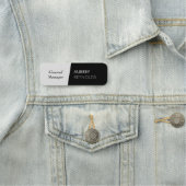 Vet Modern Zwart-wit professioneel bedrijf Naamplaatje (In situ)