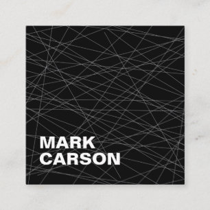 Vet Moderne bewegende lijnen - Professioneel zwart Vierkante Visitekaartje