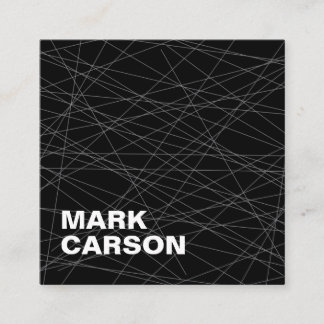 Vet Moderne bewegende lijnen - Professioneel zwart Vierkante Visitekaartje