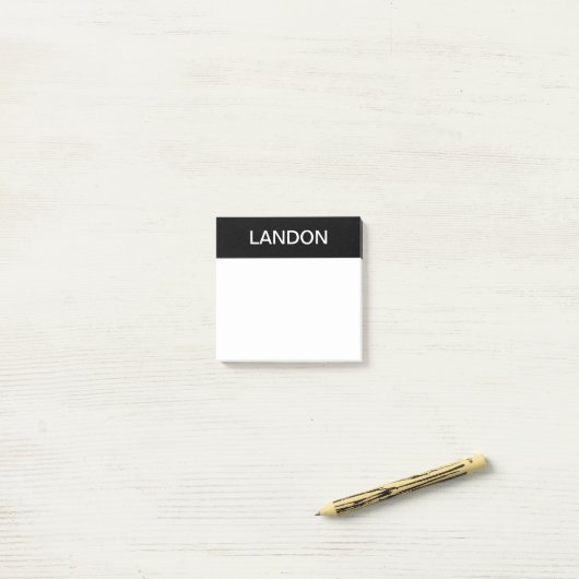 Vet Moderne bewerkbare tekst Post-it® Notes (Op bureau)