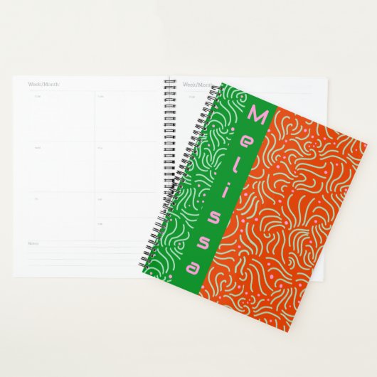 Vet moderne boho kleurrijk planner (Display)