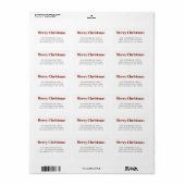 Vet Moderne Eenvoudig Prettig Kerstmis Etiket (Full Sheet)