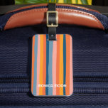 Vet Moderne, eenvoudige strepen, kleurrijk CUSTOM  Bagagelabel<br><div class="desc">Voeg wat flair toe aan je bagage met dit streepjespatroon. Hand getekend door mij, voor jou! Klik hierboven op "personaliseren" om de tekst te bewerken of op "bewerken met behulp van ontwerpgereedschap" om de lettertypen, kleuren en plaatsingen aan te passen. Alles is volledig aanpasbaar! Check mijn winkel voor meer kleuren...</div>