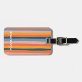 Vet Moderne, eenvoudige strepen, kleurrijk CUSTOM  Bagagelabel (Voorkant horizontaal)