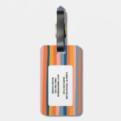 Vet Moderne, eenvoudige strepen, kleurrijk CUSTOM  Bagagelabel (Achterkant verticaal)