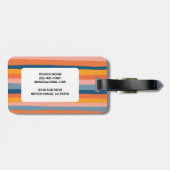 Vet Moderne, eenvoudige strepen, kleurrijk CUSTOM  Bagagelabel (Achterkant horizontaal)