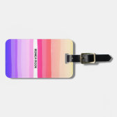 Vet Moderne, eenvoudige strepen, kleurrijk CUSTOM Bagagelabel (Voorkant horizontaal)