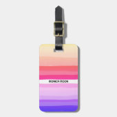 Vet Moderne, eenvoudige strepen, kleurrijk CUSTOM Bagagelabel (Voorkant verticaal)