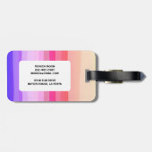 Vet Moderne, eenvoudige strepen, kleurrijk CUSTOM Bagagelabel (Achterkant horizontaal)