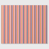 Vet Moderne Kerst Bright Stripe Cadeaupapier (Vlak)