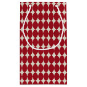 Vet Moderne Kerstmis Rode Baubles Feestelijk Chiqu Klein Cadeauzakje (Achterkant)