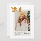 Vet Moderne Klasse van 2024 4 Foto's Afstuderen Kaart (Voorkant)