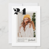 Vet Moderne Klasse van 2024 4 Foto's Afstuderen Kaart (Voorkant)