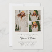 Vet Moderne Klasse van 2024 4 Foto's Afstuderen Kaart (Achterkant)