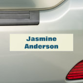 Vet Moderne Minimalistische Beige Oceaan Blauwe Kl Bumpersticker (Op auto)