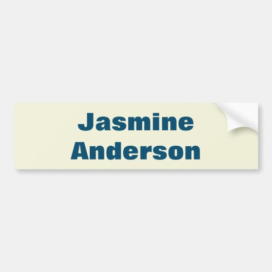 Vet Moderne Minimalistische Beige Oceaan Blauwe Kl Bumpersticker (Voorkant)