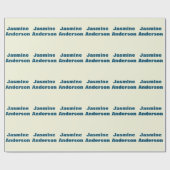 Vet Moderne Minimalistische Beige Oceaan Blauwe Kl Cadeaupapier (Vlak)