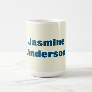 Vet Moderne Minimalistische Beige Oceaan Blauwe Kl Koffiemok