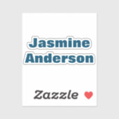 Vet Moderne Minimalistische Oceaan Blauwe Kleur Sticker (Vel)