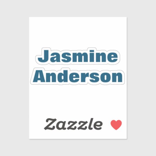 Vet Moderne Minimalistische Oceaan Blauwe Kleur Sticker (Vel)