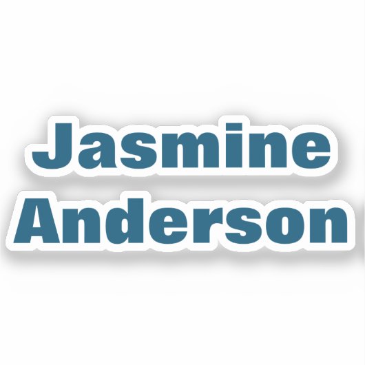 Vet Moderne Minimalistische Oceaan Blauwe Kleur Sticker (Voorkant)