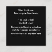 Vet Moderne Motorfiets Mechanische Visitekaartjes (Achterkant)
