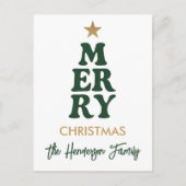 Vet Moderne Prettig Kerstfeest Briefkaart (Voorkant)