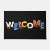 Vet Moderne Typografie Welkom Deurmat (Voorkant)