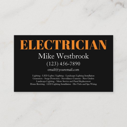 Vet Moderne Visitekaartjes van de Diensten van de  (Voorkant)