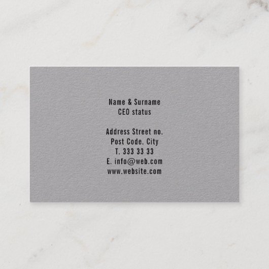 Vet & Moderne zakelijke en logo sjabloon - Visitekaartje (Achterkant)