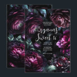 Vet Moedige Bloemen Zwart Betoverde Bloemige Sweet Kaart<br><div class="desc">Aanpassen zoals je wilt.</div>